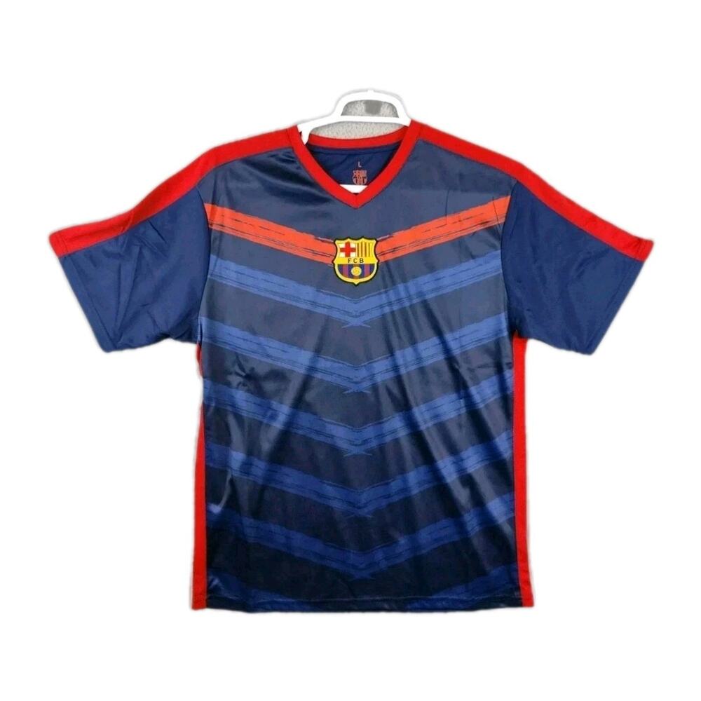FC Barcelona Jersey Mens Large Blue Soccer Shirt Futbol Licensed FC Barcelona